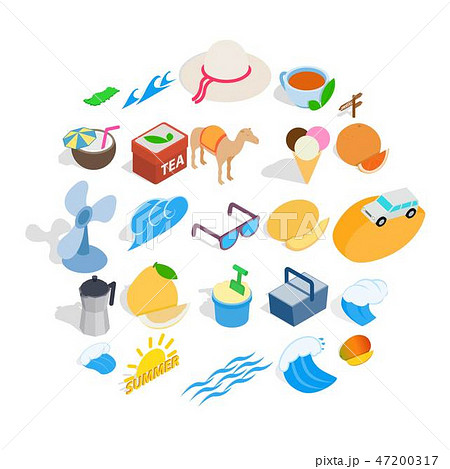 Country of Asia icons set, isometric style Country of Asia icons set, isometric style 47200317