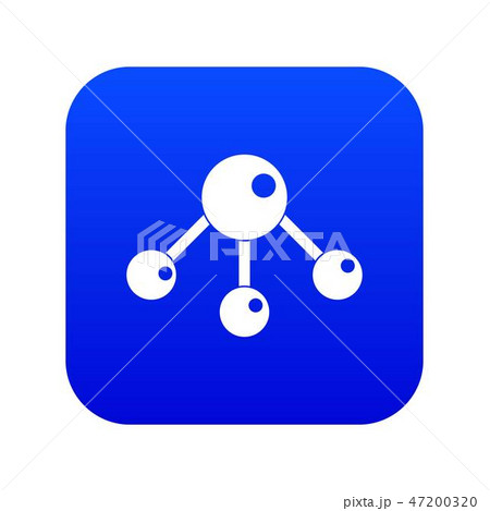 Chemical and physical molecules icon digital blue 47200320