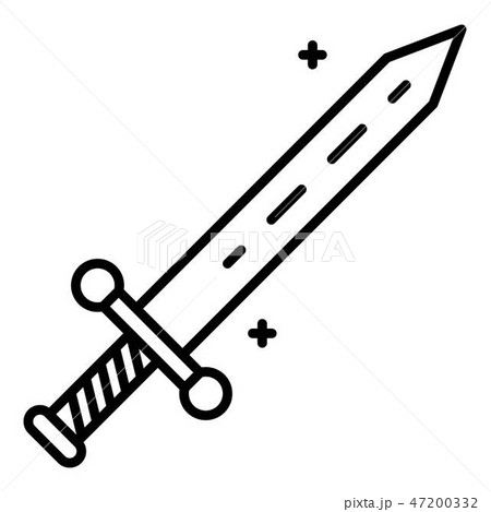 Anvil sword icon, outline style 47200332