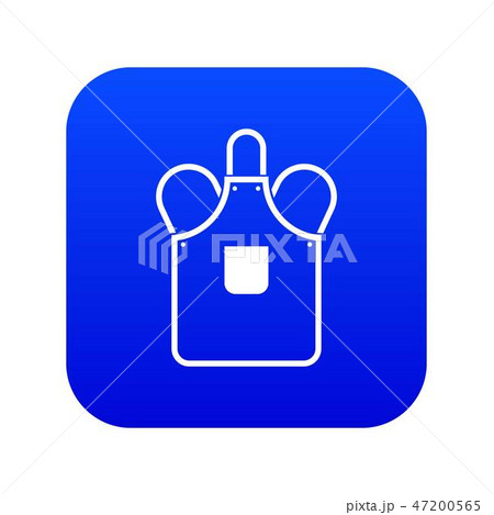 Blacksmiths apron icon digital blue Blacksmiths apron icon digital blue 47200565
