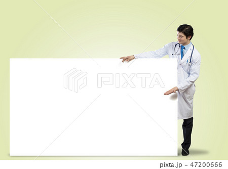 Doctor with banner Doctor with banner 47200666