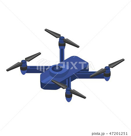 Blue drone icon, isometric style Blue drone icon, isometric style 47201251