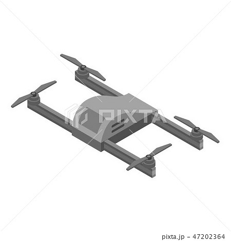Grey drone icon, isometric style 47202364