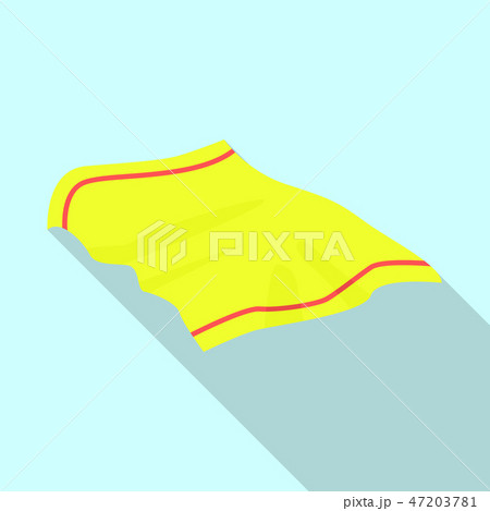 Yellow towel icon, flat style 47203781