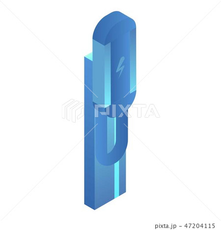 Car charging station icon, isometric style 47204115