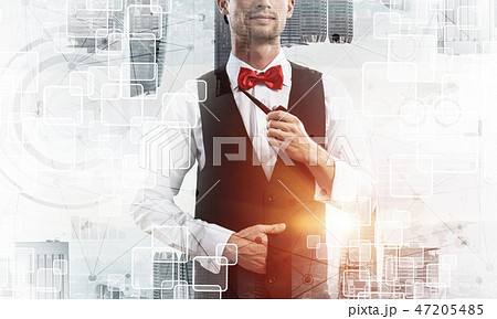Conceptual image of successful businessman. 47205485
