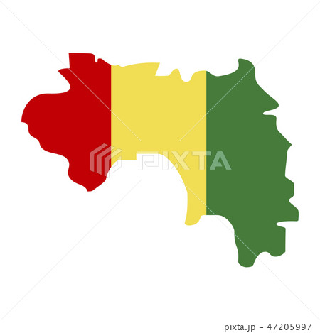 map of Guinea - flag 47205997