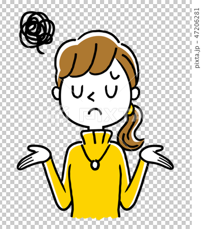 タートルネックの若い女性 47206281