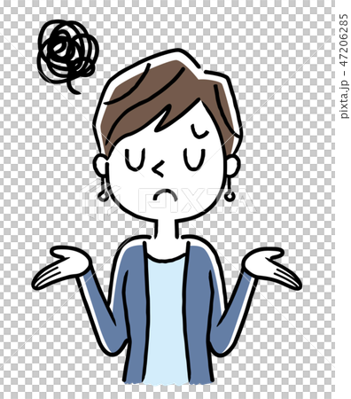 ショートヘアの若い女性 ショートヘアの若い女性 47206285