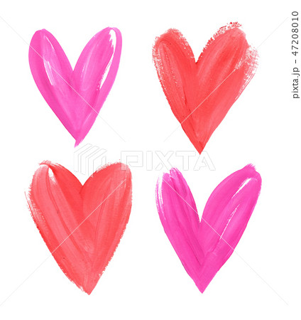 Happy Valentines Day. Beautiful Watercolor Strokes 47208010
