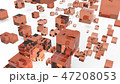 無数の立方体が浮かんでいる背景画像 47208053
