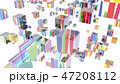 無数の立方体が浮かんでいる背景画像 47208112