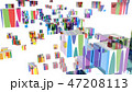 無数の立方体が浮かんでいる背景画像 47208113