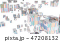 無数の立方体が浮かんでいる背景画像 47208132