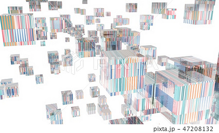 無数の立方体が浮かんでいる背景画像 無数の立方体が浮かんでいる背景画像 47208132