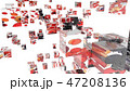 無数の立方体が浮かんでいる背景画像 47208136