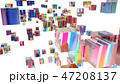 無数の立方体が浮かんでいる背景画像 47208137