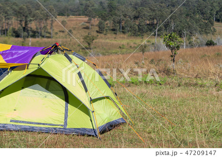 Summer camping, Tent at camping point 47209147