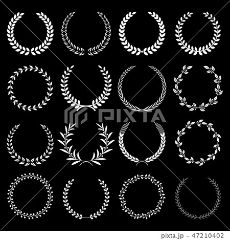 Wreath frame vector illustrations. Wreath frame vector illustrations. 47210402