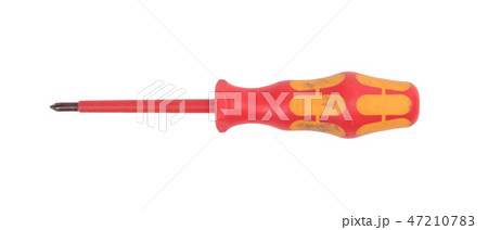 Red screwdriver isolated 47210783