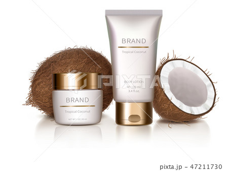 Design element with organic cosmetics 47211730