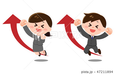 上昇志向の会社員・就活生セット（やる気・上達） 47211894