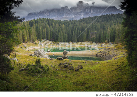 carezza lake in italy carezza lake in italy 47214258