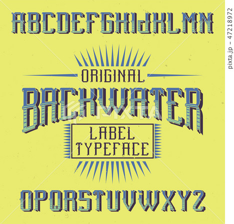 Vintage label font named Backwater. 47218972