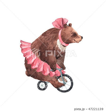 Watercolor vector circus bearのイラスト素材 [47221139] - PIXTA