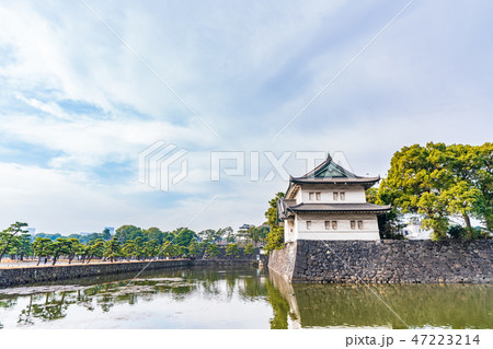 東京の都市風景 皇居 巽櫓と富士見櫓 東京の都市風景 皇居 巽櫓と富士見櫓 47223214
