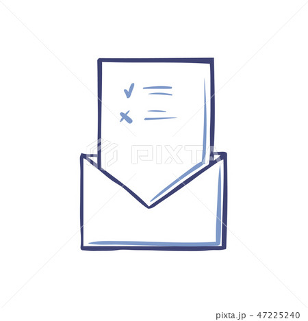 Envelope with Opened Voting Page Isolated Vector Envelope with Opened Voting Page Isolated Vector 47225240