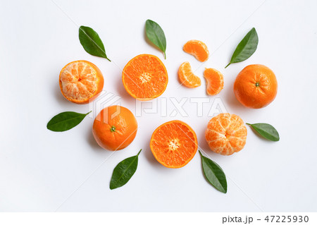 Mandarin Orange. White Background 47225930