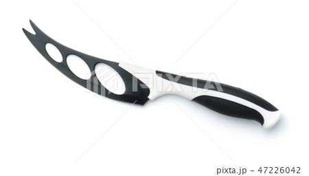 Top view of black cheese knife Top view of black cheese knife 47226042