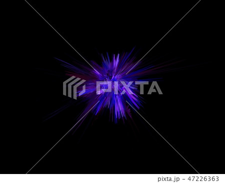 blue combustion on black background, fractal illustration blue combustion on black background, fractal illustration 47226363