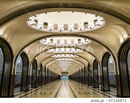 Mayakovskaya metro station in Moscow, Russia 47226872