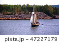Sail ship. Photo in vintage image style 47227179