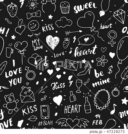 Love and Valentine Day seamless pattern vector Love and Valentine Day seamless pattern vector 47228273