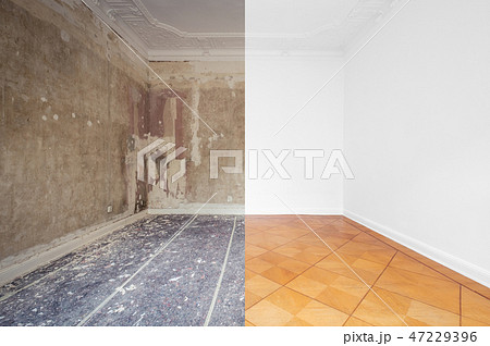 flat renovation, empty room after refurbishment  47229396
