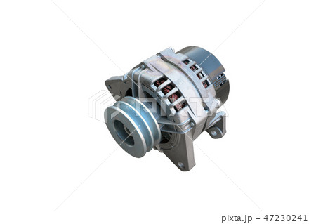 Car alternator isolated on white. Car alternator isolated on white. 47230241