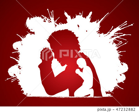 Man prayer shadow graphic vector Man prayer shadow graphic vector 47232882