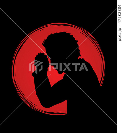 Man prayer shadow graphic vector Man prayer shadow graphic vector 47232884
