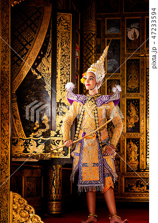 Art culture Thailand Dancing in masked khon Art culture Thailand Dancing in masked khon 47233594