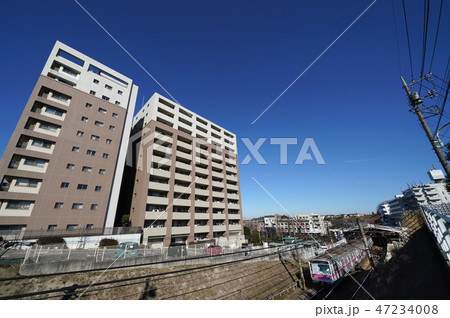 日本の東京都市景観 町田市の東急電鉄「すずかけ台駅」などを望む 日本の東京都市景観 町田市の東急電鉄「すずかけ台駅」などを望む 47234008