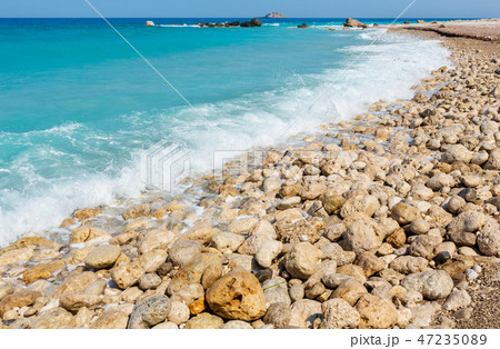 Summer Lefkada coast, Greece 47235089