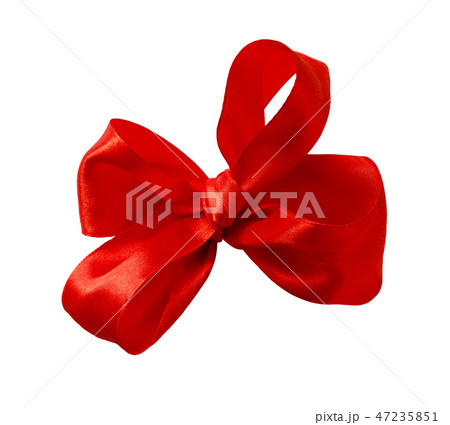 Red silk ribbon bow Red silk ribbon bow 47235851