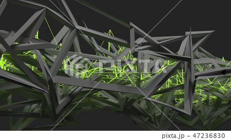 Abstract low poly green and gray. Connection structure. Connection data science polygonal background 47236830