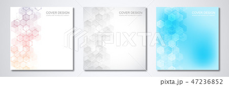Square template for cover or brochure, with geometric abstract background of molecular structures Square template for cover or brochure, with geometric abstract background of molecular structures 47236852