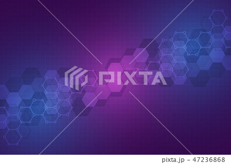 Technology abstract background. Geometric texture with molecular structures and chemical engineering 47236868