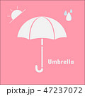 Umbrella icon isolated on pink background 47237072