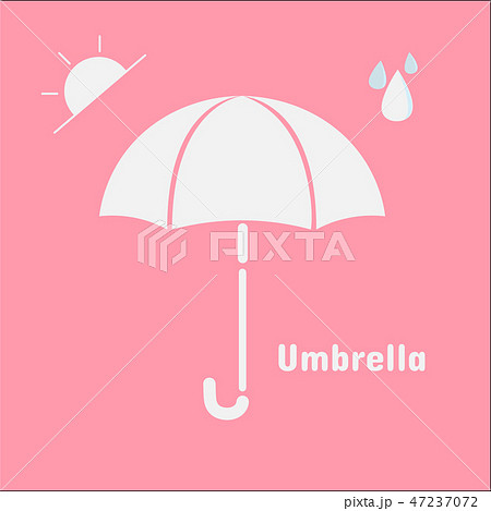 Umbrella icon isolated on pink background Umbrella icon isolated on pink background 47237072